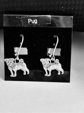 Pug pewter Earrings